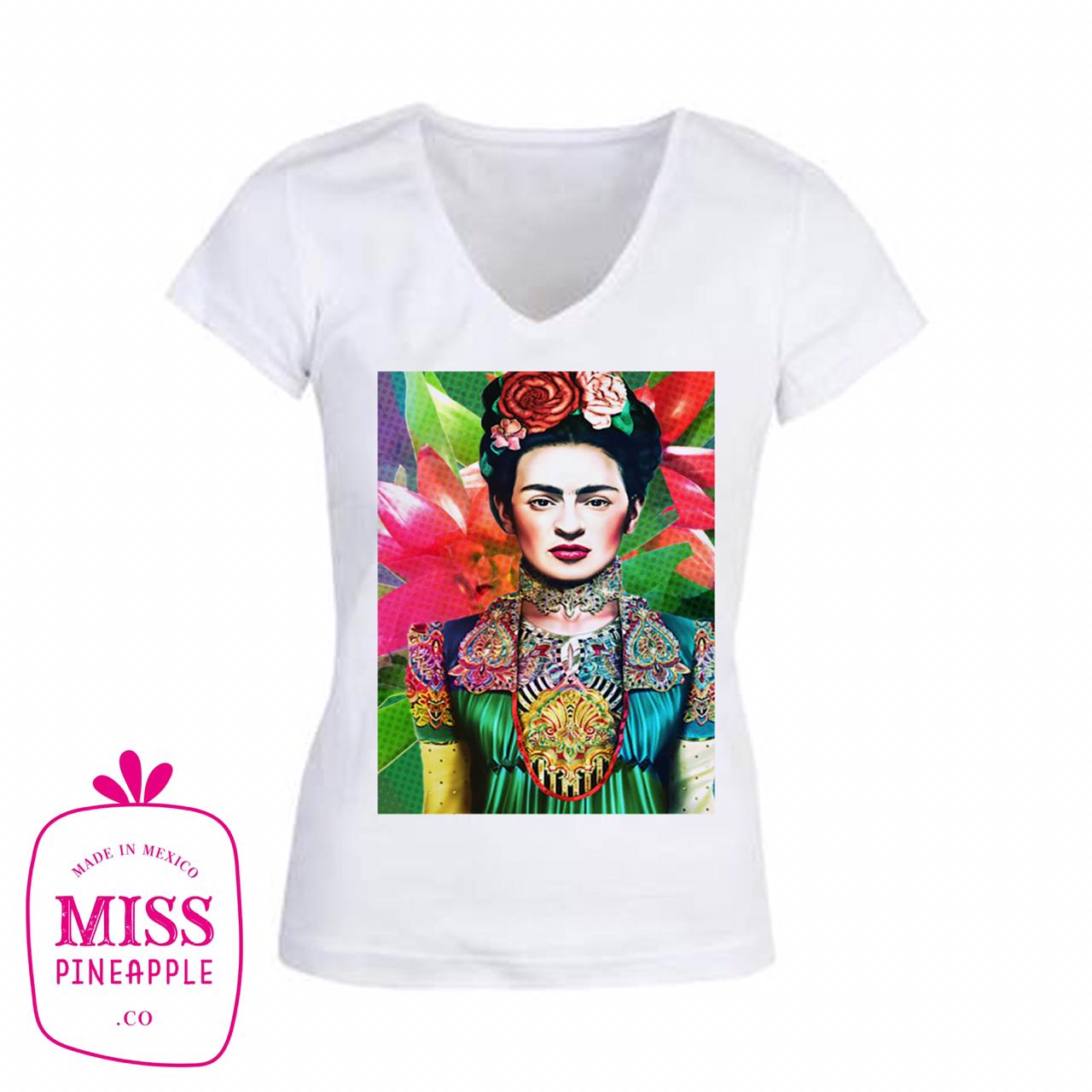 – - Collection Women\'s T-Shirt Co Miss FRIDA Pineapple KAHLO